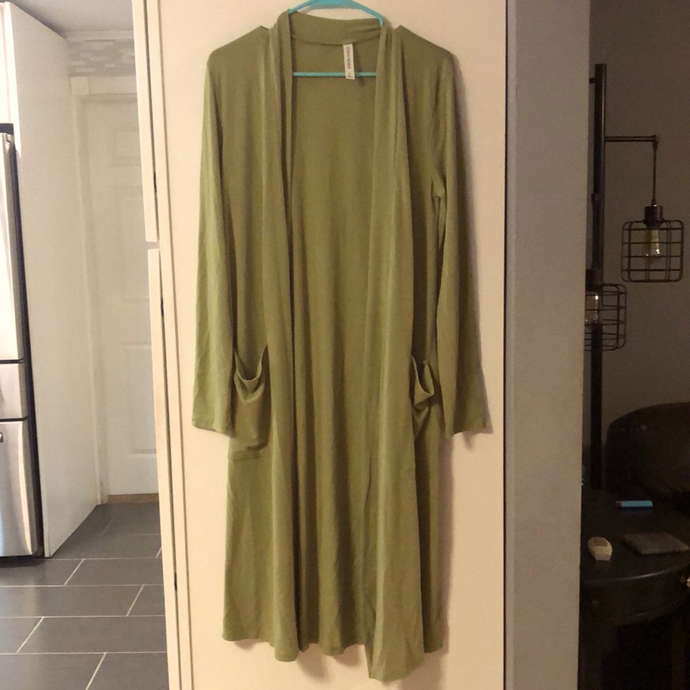 Small sage green cardigan